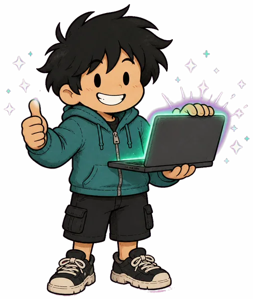 rbkpwnz, a happy hacker in a teal hoodie
